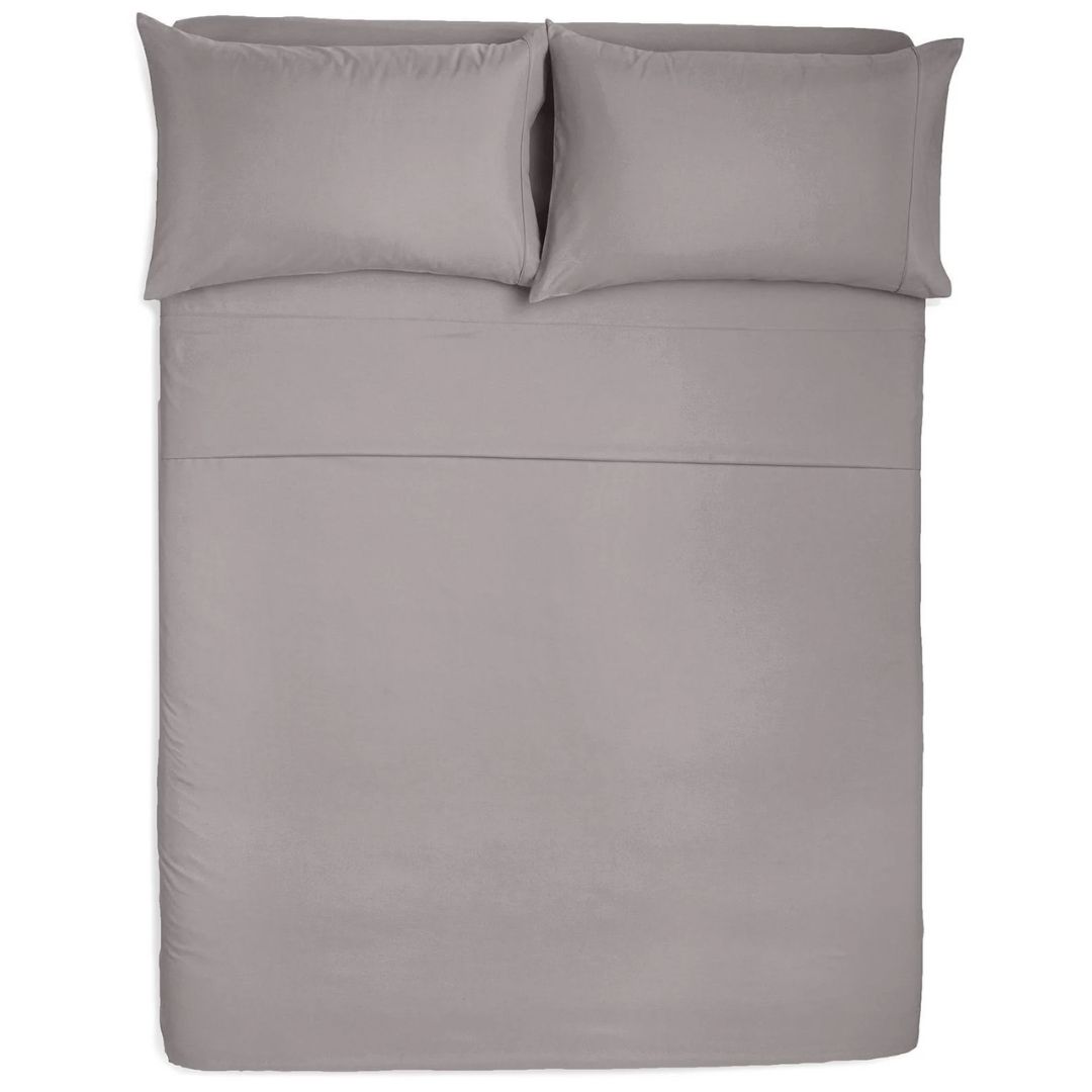 Amazon Basics4 Piece Deluxe Microfiber Bed Sheets, Queen Size, Dark Gray, Solid - Image 5